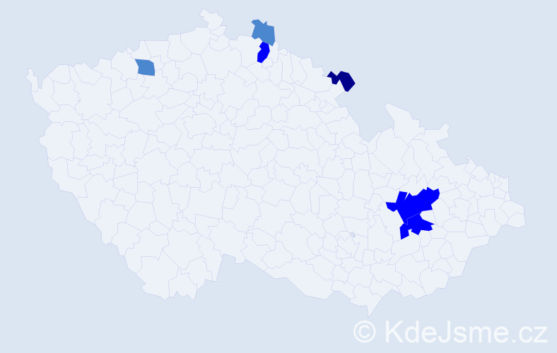 Příjmení: 'Slišová', počet výskytů 11 v celé ČR