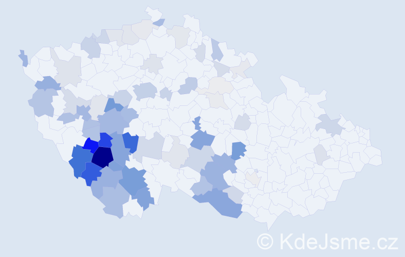 Příjmení: 'Bártíková', počet výskytů 275 v celé ČR