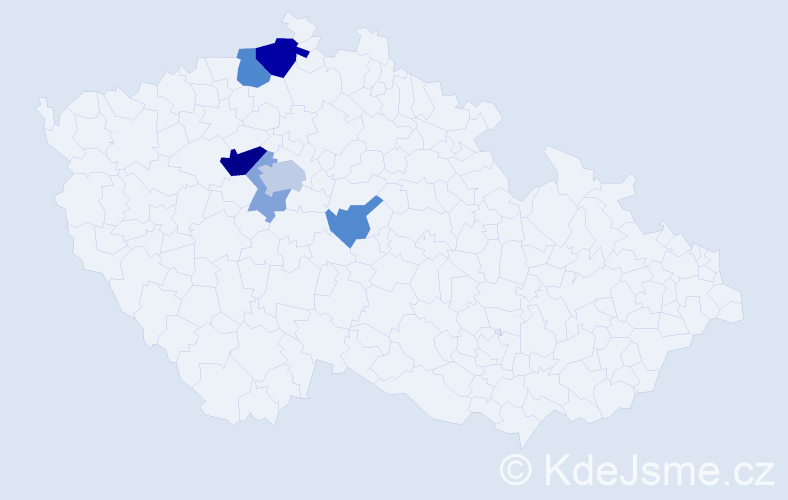 Příjmení: 'Láblerová', počet výskytů 14 v celé ČR