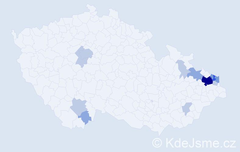 Příjmení: 'Golombková', počet výskytů 32 v celé ČR