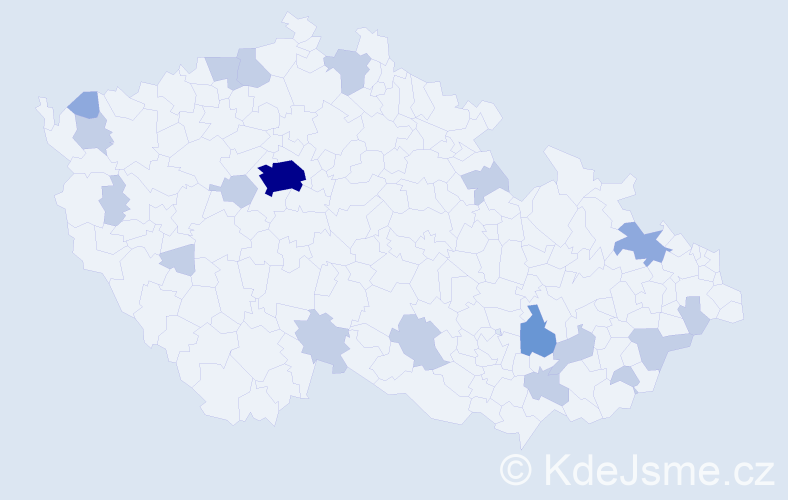 Příjmení: 'Smithová', počet výskytů 34 v celé ČR