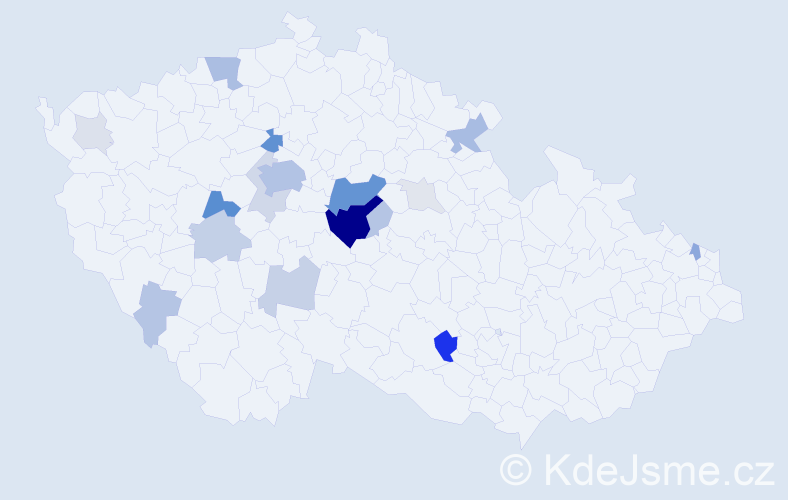 Příjmení: 'Lázňovský', počet výskytů 83 v celé ČR