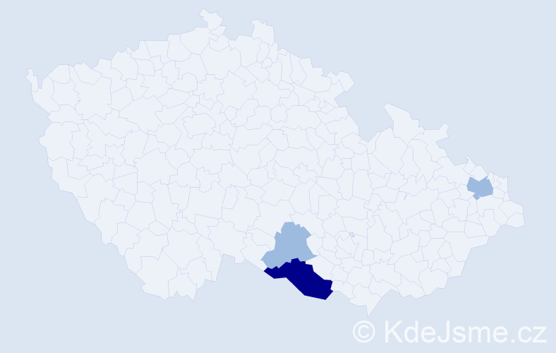 Příjmení: 'Picmous', počet výskytů 7 v celé ČR