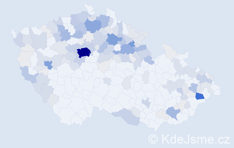 Příjmení: 'Ulrych', počet výskytů 562 v celé ČR