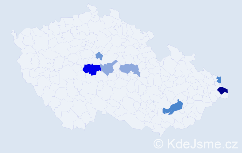 Příjmení: 'Kalfas', počet výskytů 24 v celé ČR