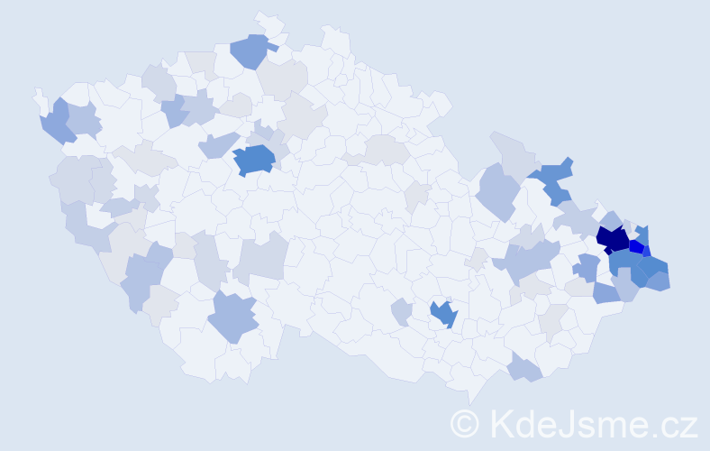 Příjmení: 'Baron', počet výskytů 304 v celé ČR