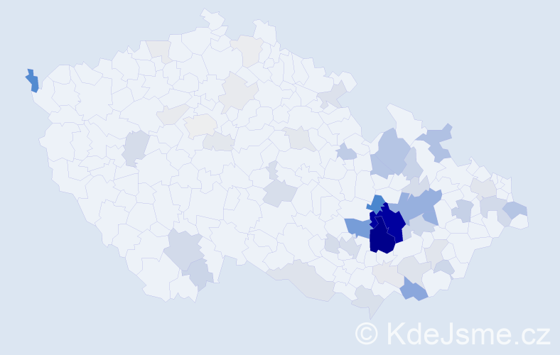Příjmení: 'Crhonková', počet výskytů 219 v celé ČR