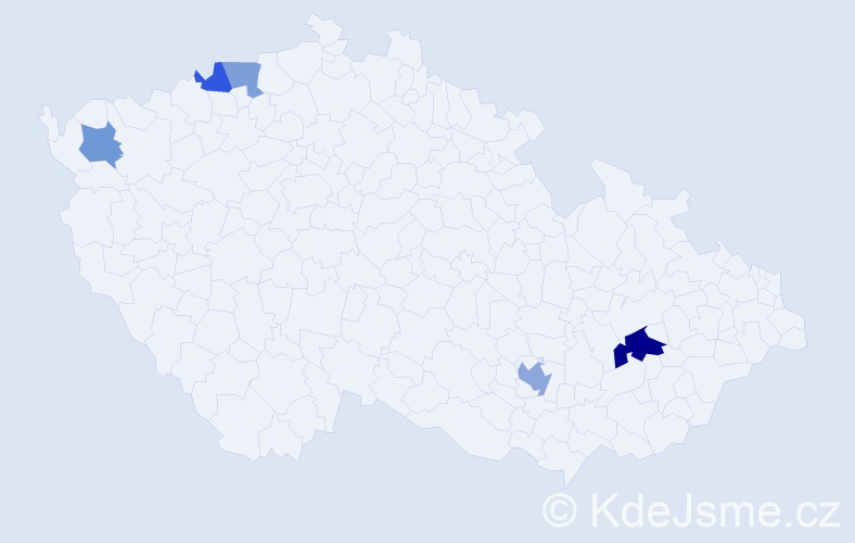 Příjmení: 'Trucálek', počet výskytů 8 v celé ČR