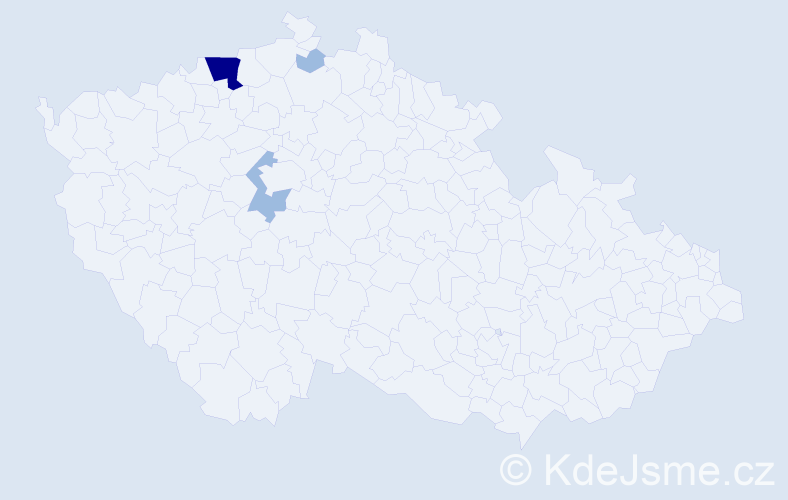 Příjmení: 'Egermeierová', počet výskytů 6 v celé ČR
