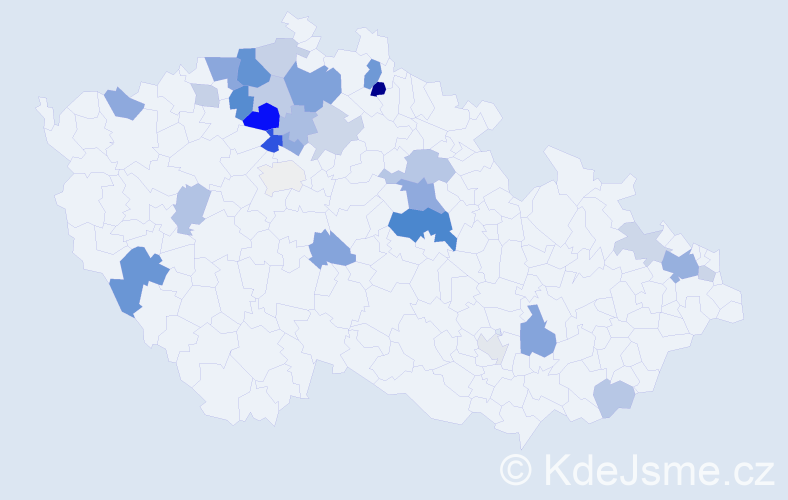 Příjmení: 'Chabadová', počet výskytů 62 v celé ČR