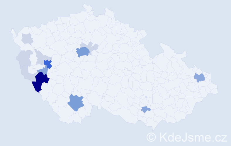 Příjmení: 'Kilbergerová', počet výskytů 44 v celé ČR