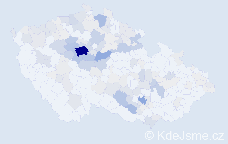 Příjmení: 'Křeček', počet výskytů 723 v celé ČR