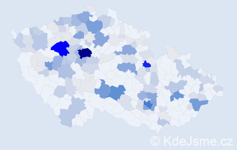 Příjmení: 'Kapounová', počet výskytů 528 v celé ČR