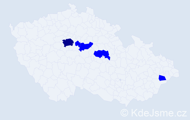Příjmení: 'Čichová', počet výskytů 6 v celé ČR