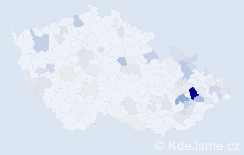 Příjmení: 'Hostašová', počet výskytů 180 v celé ČR