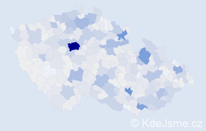Příjmení: 'Macková', počet výskytů 3529 v celé ČR