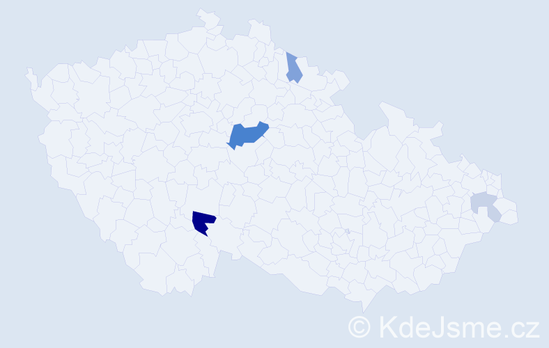 Příjmení: 'Fördösová', počet výskytů 10 v celé ČR