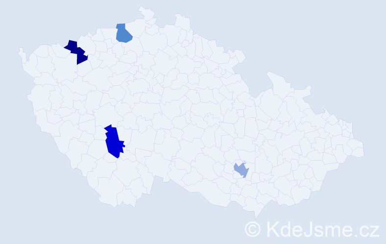 Příjmení: 'Mudroňková', počet výskytů 4 v celé ČR