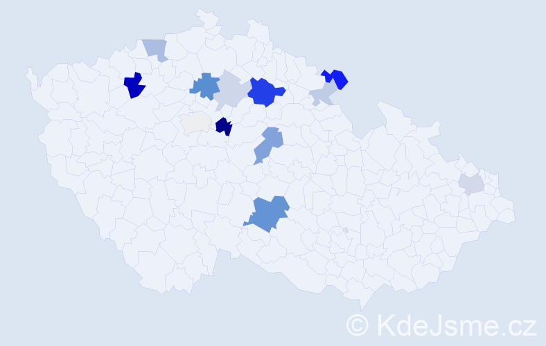 Příjmení: 'Ruszo', počet výskytů 31 v celé ČR