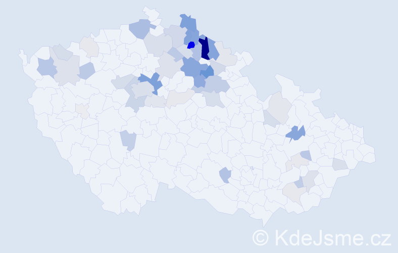 Příjmení: 'Machačka', počet výskytů 145 v celé ČR