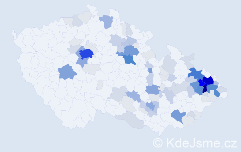 Příjmení: 'Demlová', počet výskytů 367 v celé ČR
