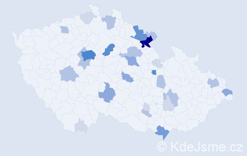 Příjmení: 'Rufer', počet výskytů 86 v celé ČR