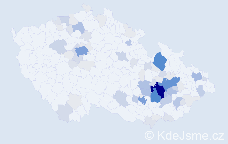 Příjmení: 'Grmelová', počet výskytů 285 v celé ČR