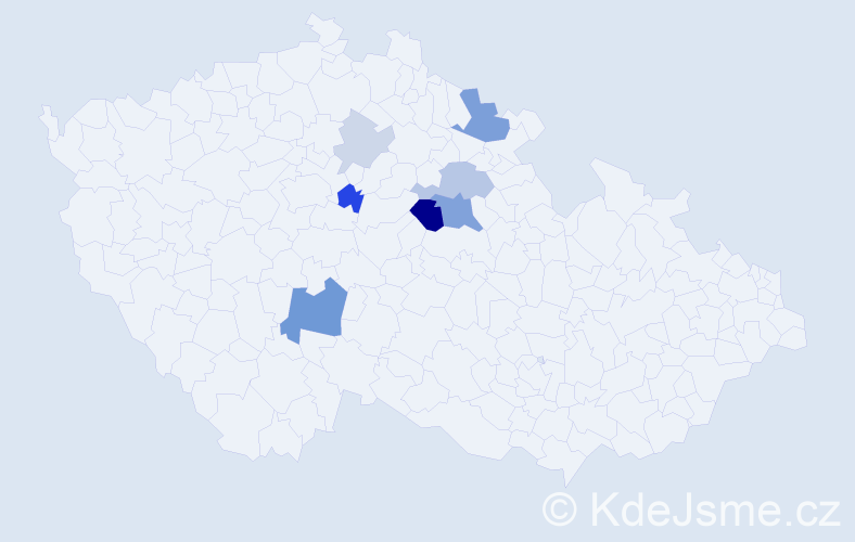 Příjmení: 'Dmejchalová', počet výskytů 20 v celé ČR