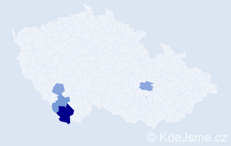 Příjmení: 'Ihnatolia', počet výskytů 7 v celé ČR