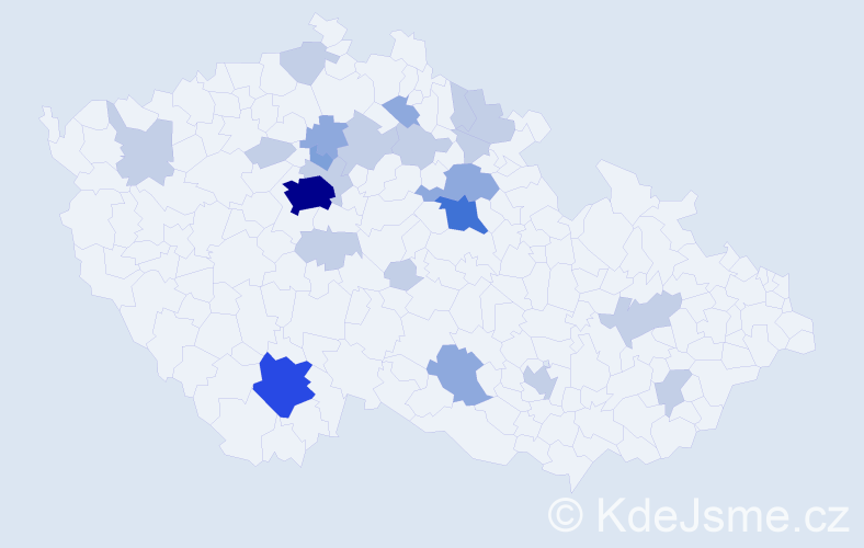 Příjmení: 'Hain', počet výskytů 49 v celé ČR