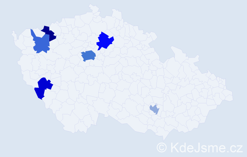 Příjmení: 'Reinhard', počet výskytů 27 v celé ČR