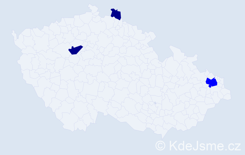 Příjmení: 'Kosmač', počet výskytů 5 v celé ČR