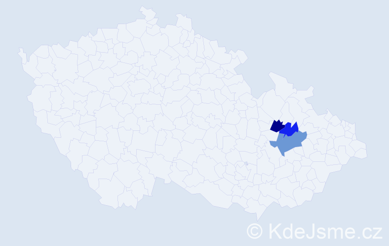 Příjmení: 'Bazínek', počet výskytů 14 v celé ČR
