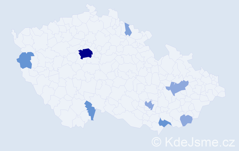 Příjmení: 'Ellis', počet výskytů 22 v celé ČR