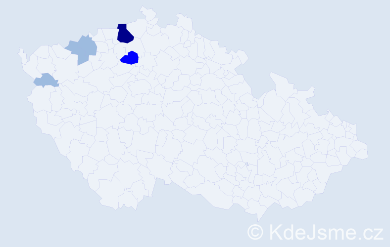 Příjmení: 'Trux', počet výskytů 10 v celé ČR