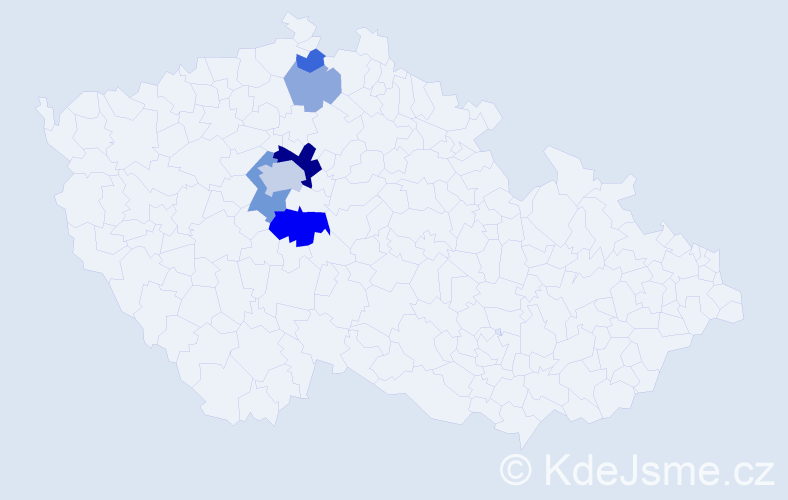 Příjmení: 'Dalibaba', počet výskytů 16 v celé ČR
