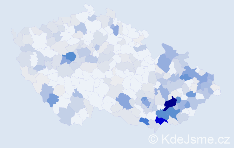 Příjmení: 'Foltýn', počet výskytů 1218 v celé ČR