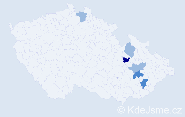 Příjmení: 'Czislinský', počet výskytů 11 v celé ČR