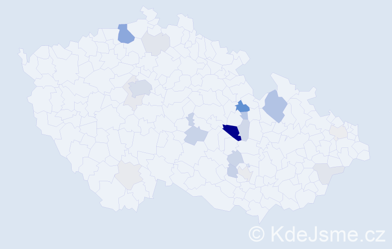 Příjmení: 'Čípa', počet výskytů 56 v celé ČR