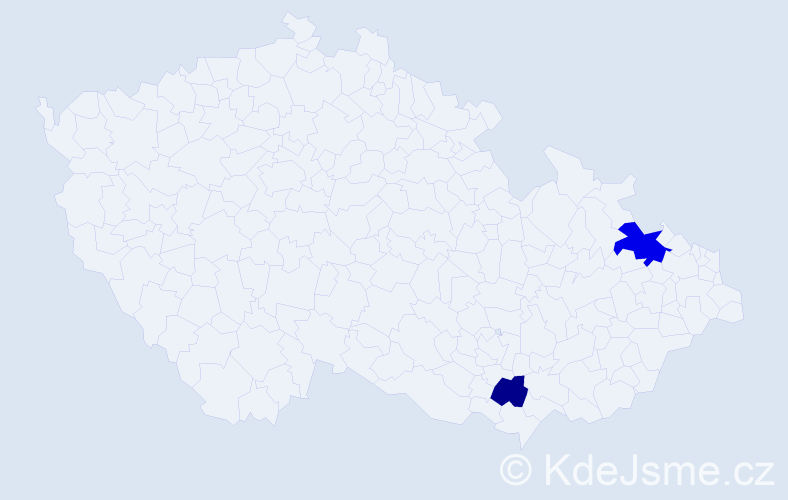 Příjmení: 'Lutzký', počet výskytů 6 v celé ČR