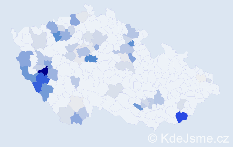 Příjmení: 'Tykalová', počet výskytů 231 v celé ČR