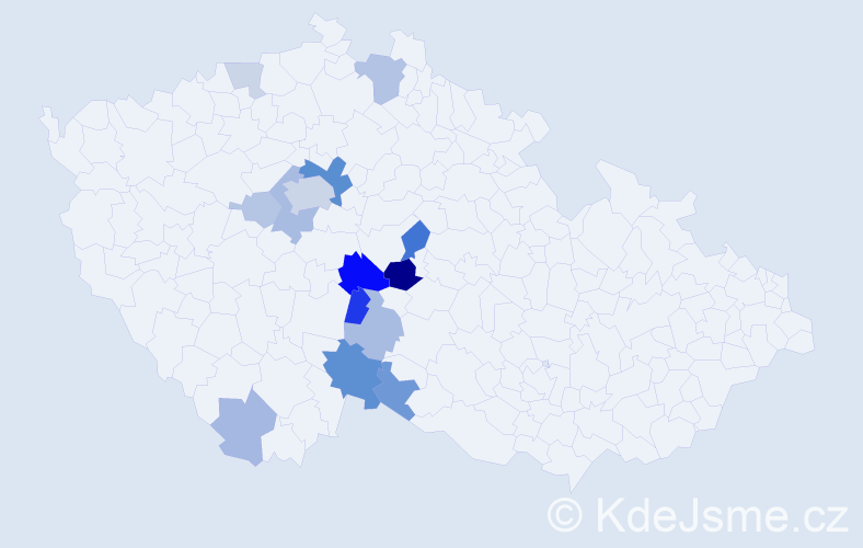 Příjmení: 'Závitkovská', počet výskytů 34 v celé ČR