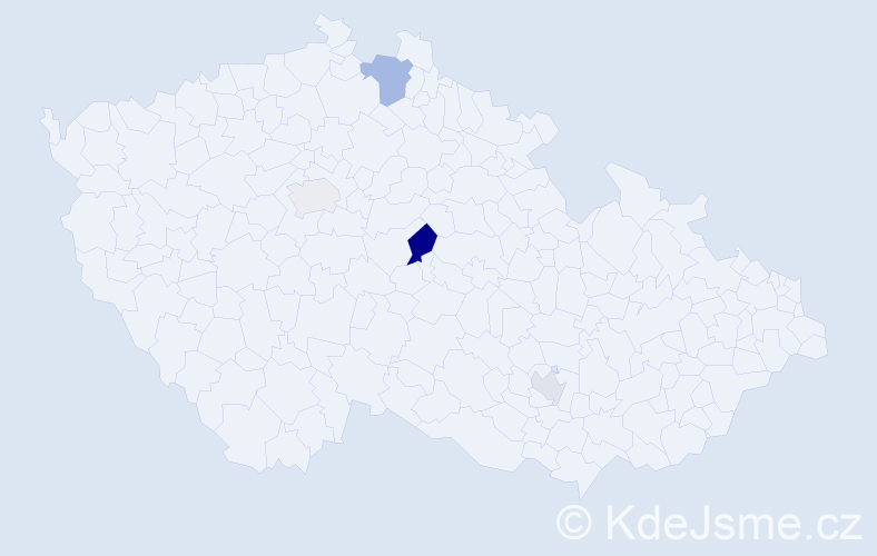 Příjmení: 'Mišutková', počet výskytů 7 v celé ČR