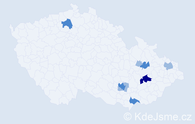 Příjmení: 'Špittová', počet výskytů 15 v celé ČR