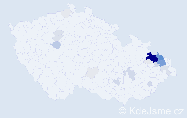 Příjmení: 'Kremser', počet výskytů 124 v celé ČR