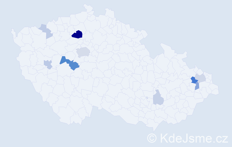 Příjmení: 'Prepsl', počet výskytů 33 v celé ČR