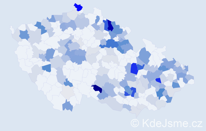 Příjmení: 'Gallová', počet výskytů 411 v celé ČR