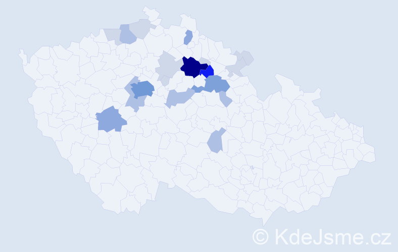 Příjmení: 'Splítek', počet výskytů 58 v celé ČR