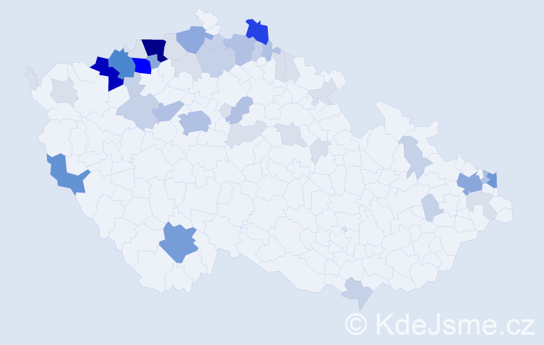 Příjmení: 'Faková', počet výskytů 173 v celé ČR