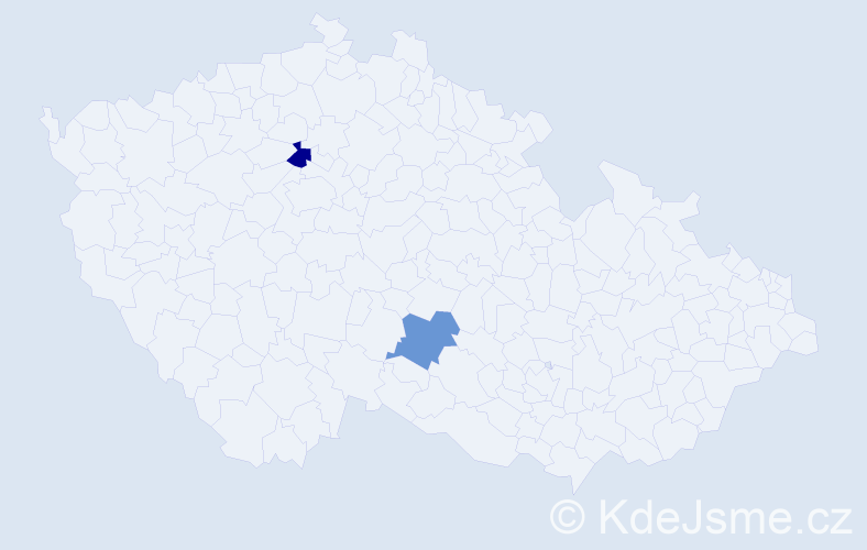 Příjmení: 'Koscová', počet výskytů 2 v celé ČR